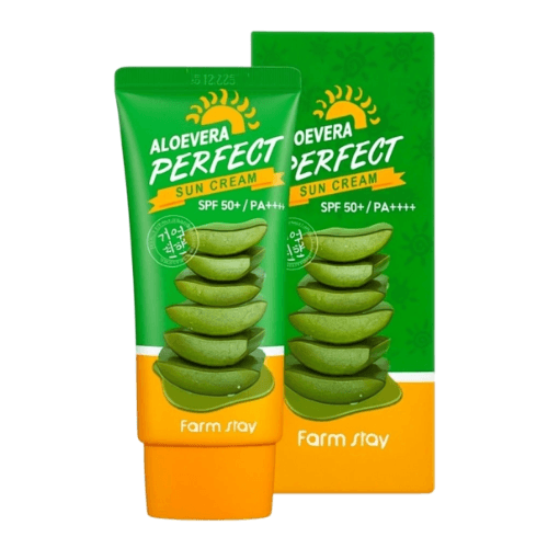 Farm Stay Aloe & Green Tea Creamy Sunblock SPF70 70g
